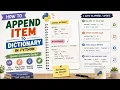 How to Append Item to Dictionary in Python Update Dictionary Append to Dictionary Tutorial