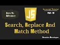 Search Replace And Match Method Javascript Javascript Tutorial