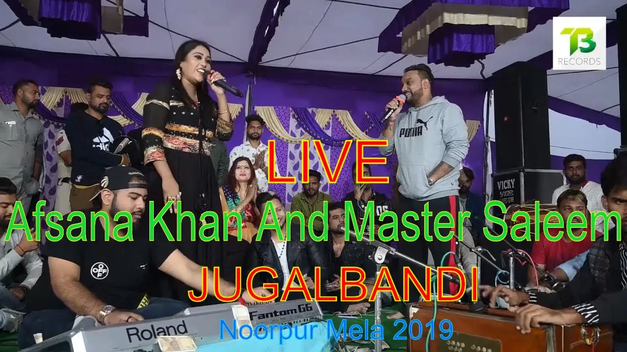 Master Saleem || Afsana Khan|| Full Masti || Jugalbandi after Stage Live Show || Noorpur Mela 2019