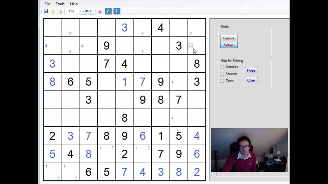 Solving a viewer's requested sudoku