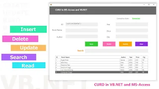 Insert Delete Update Search and View data in MS ACCESS with VB NET VB NET Tutorial CURD Operation