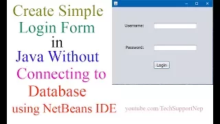 Create Simple Login Form in Java Without Connecting to Database With Source Code