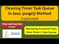 Cleaning Timer Task Queue in Java purge Method Explained Timer and TimerTask in Java