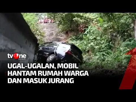 Hantam Rumah Warga, Mobil Masuk Jurang Sedalam 30 Meter