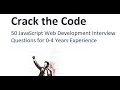 Crack the Code 50 JavaScript Web Development Interview Questions for 0-4 Years Experience