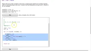 Codingbat - sum67 Python