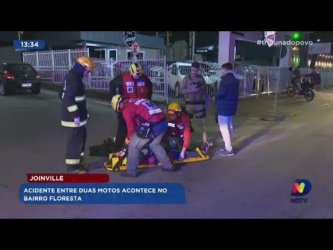 Joinville: acidente entre duas motos acontece no bairro Floresta