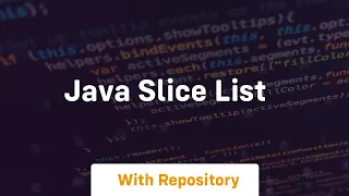 java slice list