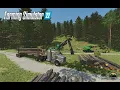 FS22 KENWORTH T800 Logging New Map Loading logs in the mountain range of the forest