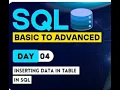 SQL from Basic to Advanced Inserting data in Table in SQL - Day 4