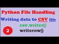 program to save data in csv file csv writer writerow Python file handling XII CBSE - part 2
