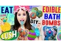 DIY Edible Bath Bombs EAT Lush Galaxy Bathbombs Rainbow Drink Bombs Gummy Bear Bubble Bar