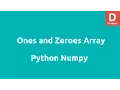 Python Numpy Ones and zeros array