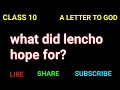 What did Lencho hope for A Letter to God