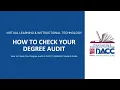 How to Check Your Degree Audit