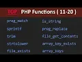 TOP 100 PHP Functions 11 - 20 PHP Tutorial
