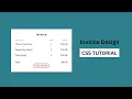 Invoice Template Design Using HTML and CSS