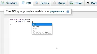 30 Create a MySQL Table in Database PHP Tutorial Learn PHP Programming PHP for Beginners
