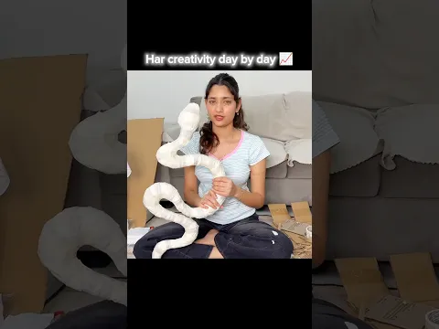 Her creativity day by day ππ #theroameramit #craft #shorts
