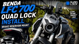 Benda LFC 700 Quad Lock Mount Install Custom Brake Reservoir Bracket