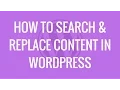 How to search replace content in WordPress Better Search Replace plugin