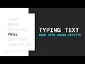 CSS Typing Text Menu Item Hover Effects CSS Hover Effects
