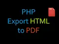 Export HTML to PDF document with PHP