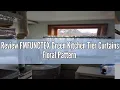 Review FMFUNCTEX Green Kitchen Tier Curtains Floral Pattern Short Cafe Window Curtains 36 Inch Lengt