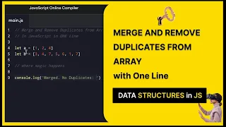 ONE LINE Merge and Remove Duplicates in Array in JavaScript