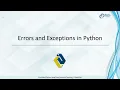 Errors and Exceptions in Python