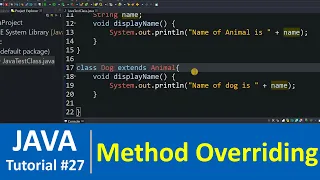 Java Tutorial - Method Overriding in Java Programming