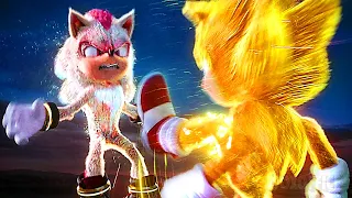 super sonic vs super shadow on earth and in space sonic 3 the movie best scenes 4k