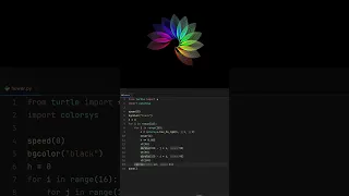 Drawing a colorful flower with Python