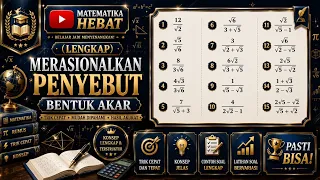 (LENGKAP) Merasionalkan Penyebut Bentuk Akar