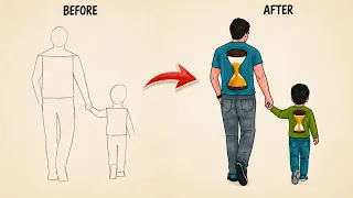 A Very Easy Father-and-Son Drawing |  Step-by-step instructional video