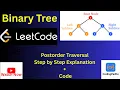 Postorder Traversal Explained for Beginners Binary Tree LeetCode 145 Easy Guide Code