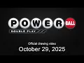 Powerball Double Play drawing for October 29 2025