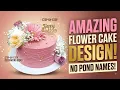 Floral anniversary cake design