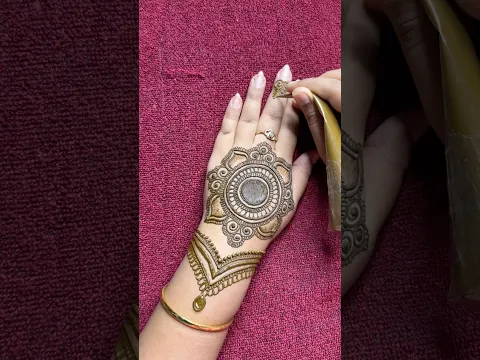 Little circle, big beauty- simple mandala mehndi for beginners #shorts #mehndi #mandalamehndi