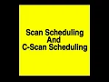 SCAN SCHEDULING C-SCAN SCHEDULING OPERATING SYSTEMS DISK SCHEDULING