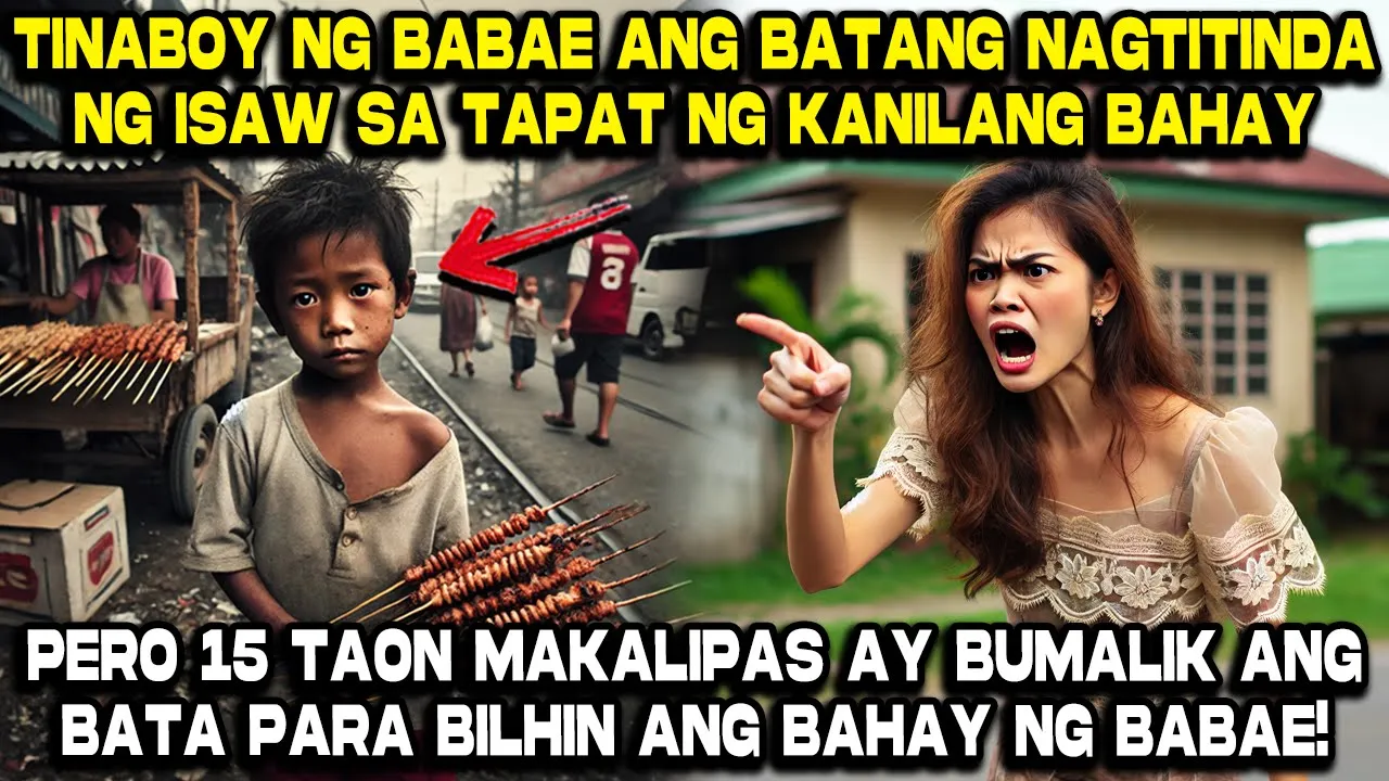Outline Video Tinaboy ng Babae ang Batang Nagtitinda ng isaw sa Tapat ng Kanilang Bahay, Pero...