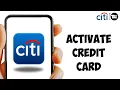 How to Activate Credit Card Citigroup