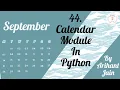 44 Calendar Module in Python Python Tutorial By Arihant Jain Study Material