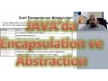 Java da Encapsulation ve Soyutlama Abstraction Java Egitim 7