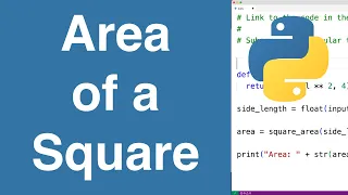 Area of a Square Python Example