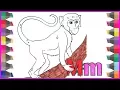 Drawing Alphabets And Coloring for Learning Colors Kid Learn The Letter M with Coloring Page