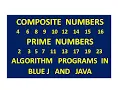 BlueJ and Java Programs For Generating Composite And Prime Numbers Lesson 2