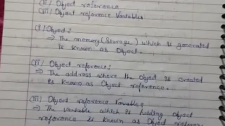 Object in Java Object reference Object reference variable
