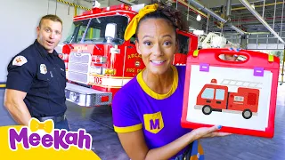 How To Draw a Fire Truck! 🚒 Learn Shapes & Colors with Meekah! 💜💛
