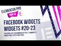 Elementor Pro Widgets - 23 Facebook Like Share Comments and Embeds
